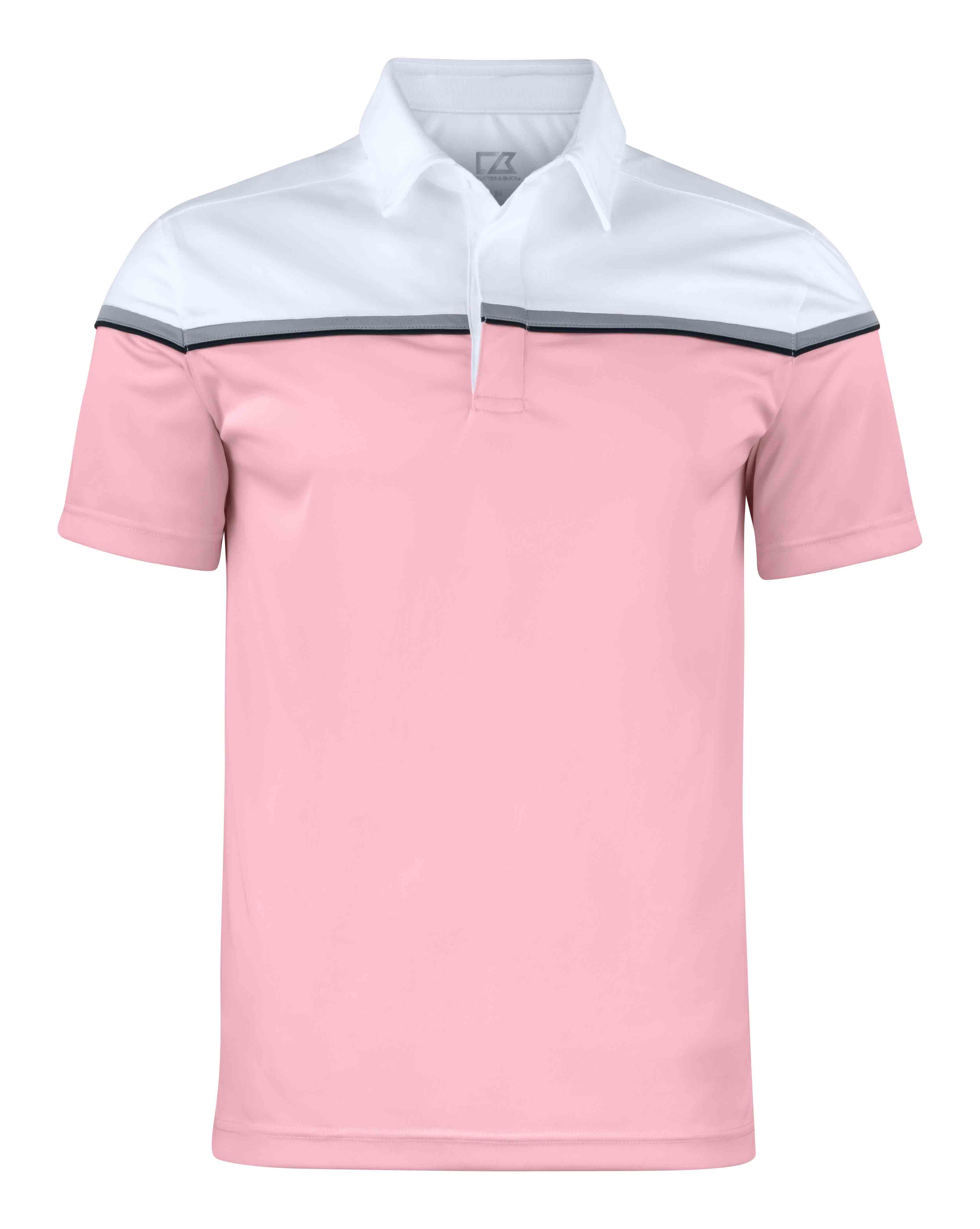 Seabeck Polo Men Pink/White